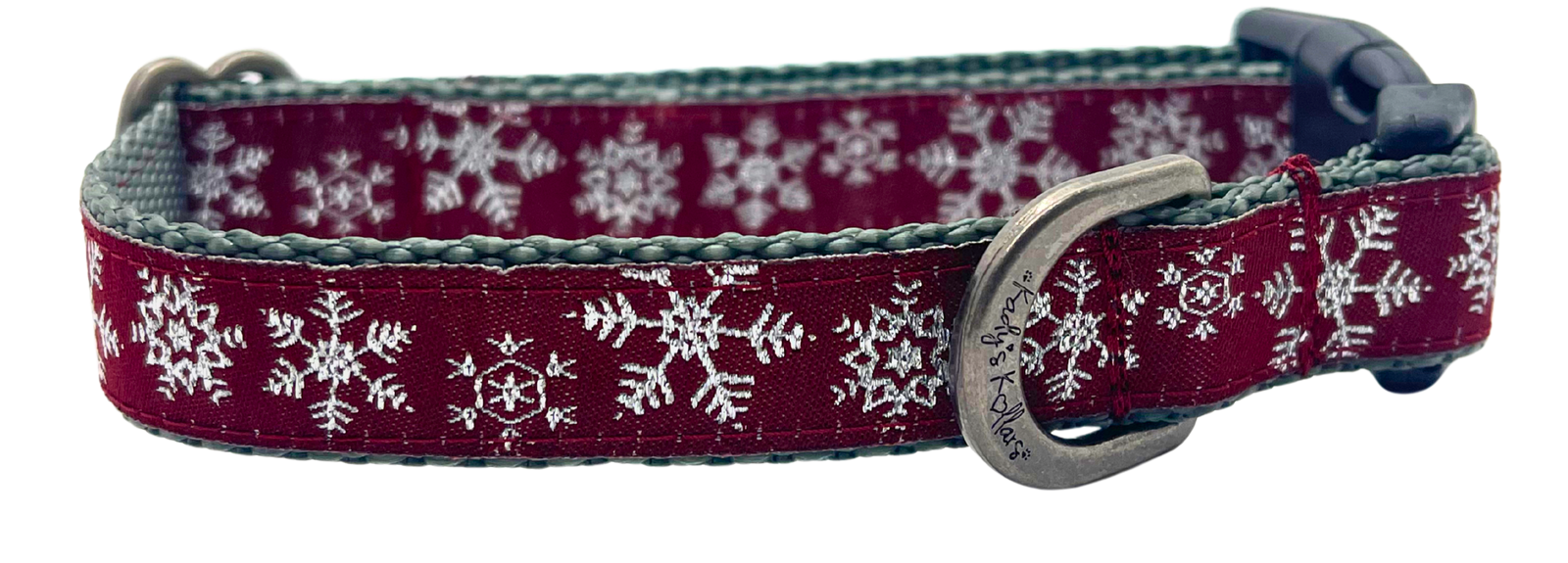 Maroon and silver snow